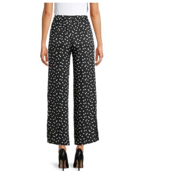 Women's Polka Dot Pull On Soft Woven Pants XL - Picture 4 of 6